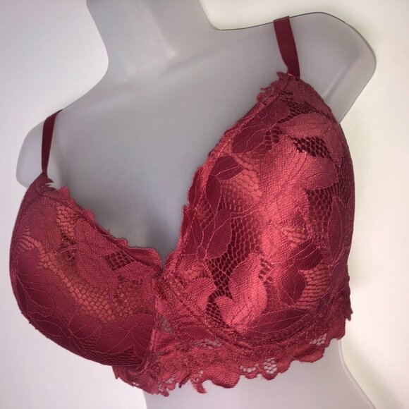 Adrienne Vittadini Studio Red Lacy Bra 38DD - Picture 3 of 11